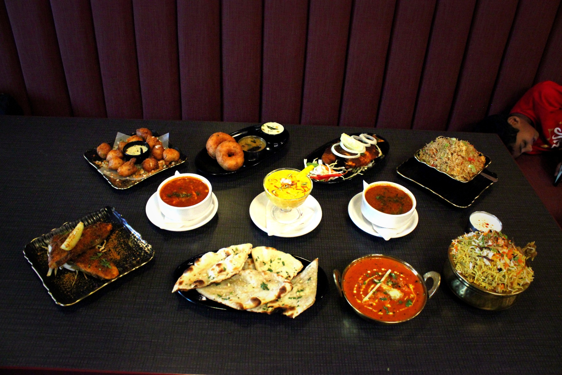 South Indian dishes on the MangoLeaf table